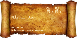 Mázi Uzor névjegykártya